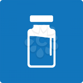 Simple thin line injecting fluid icon vector