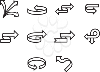 Collection of arrows icon vector