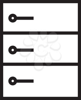 Simple thin line server icon vector