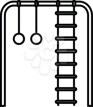 Simple thin line climbing play icon vector