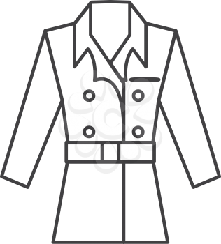 Simple thin line coat icon vector