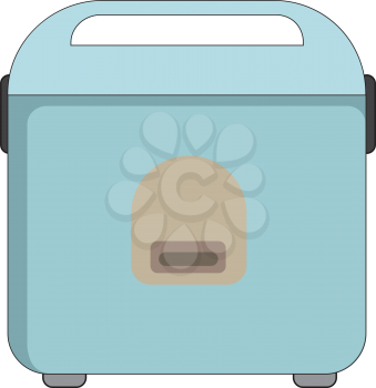 Simple flat color rice cooker icon vector