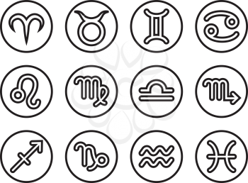 Collection of horoscope icon vector