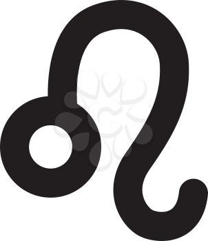 Simple flat black leo sign icon vector