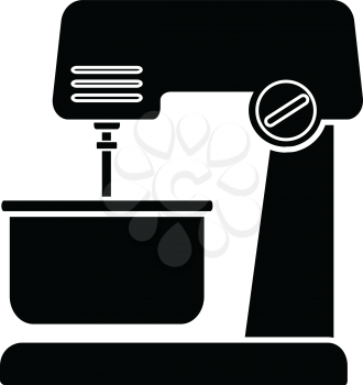 Simple flat black mixer icon vector