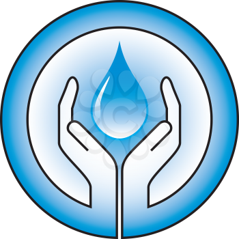 waterdrop and hands