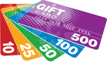 Color Gift Cards (vector format)