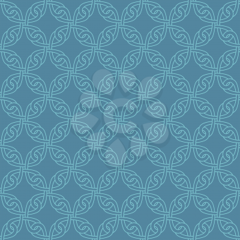 Neutral Seamless Linear Pattern. Tileable Geometric Outline Ornate. Celtic Knotwork Vector Background.