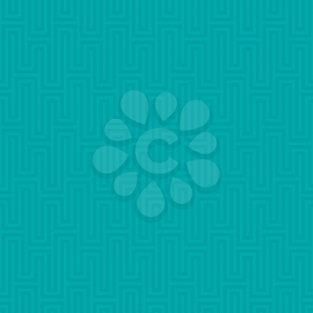 Turquoise Waveform seamless pattern.Neutal tileable linear vector background.