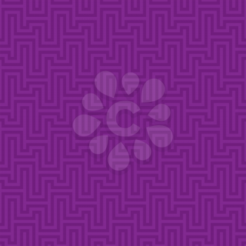 Purple Waveform seamless pattern. Neutral tileable linear vector background.