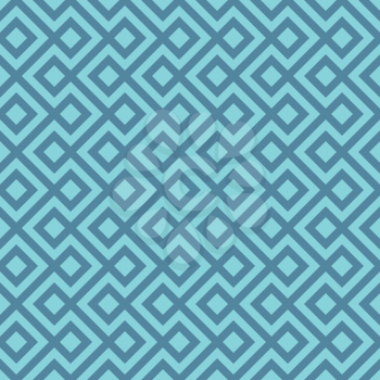 Blue Linear Weaved Seamless Pattern. Neutal tileable vector background.