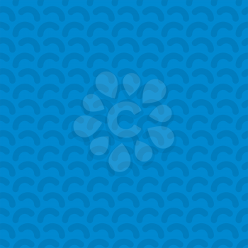 Rounded lines seamless vector pattern. Neutral seamless vector background in blue color.