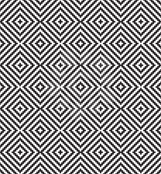 Black and white Squares Pixel Art Pattern. Checked White Neutral Seamless Pattern for Modern Design in Flat Style. Tileable Geometric Vector Background.