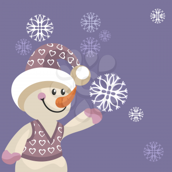 Royalty Free Clipart Image of a Snowman