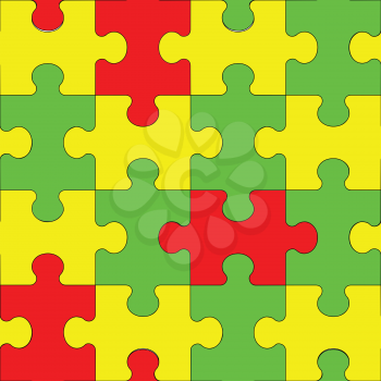 Vector. Seamless ornament puzzle in color 61