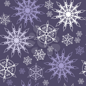 Vector. Seamless ornament snowflake  in color 462