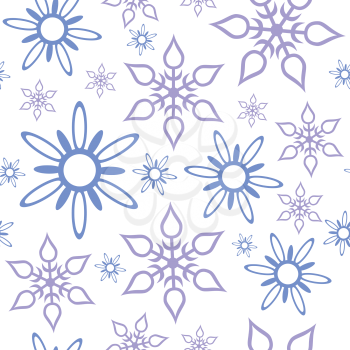 Vector. Seamless ornament snowflake  in color 467