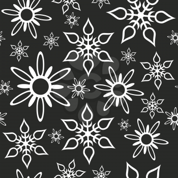 Vector. Seamless ornament snowflake  in color 469