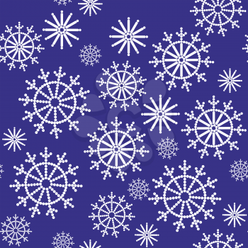 Vector. Seamless ornament snowflake  in color 472