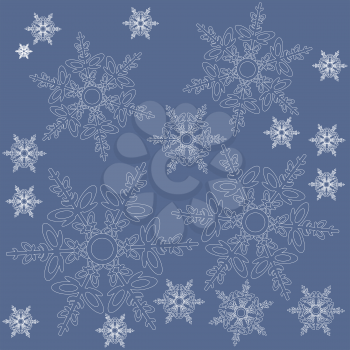 Vector. Seamless ornament snowflake  in color 479
