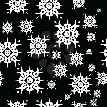 Vector. Seamless ornament snowflake  in color 494