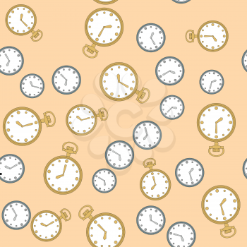 Seamless retro pattern with watches 569