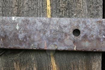 Old wooden door with bolt and nut 20438