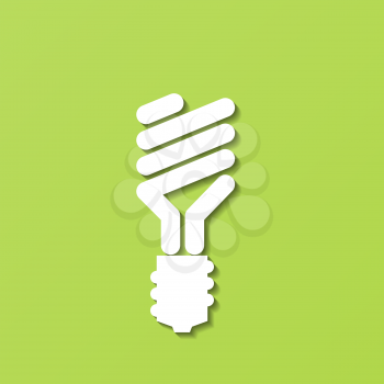 Abstract paper Energy-Saving Light Bulb. Vector illustration