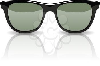 Black Glasses isolated on white background. Vector