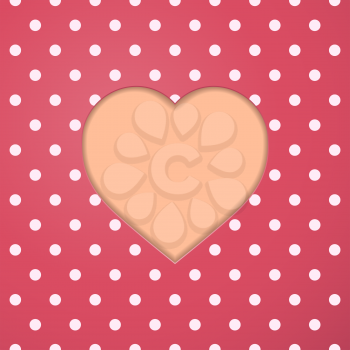 Abstract Paper Heart. Valentine Card Vector Illustration