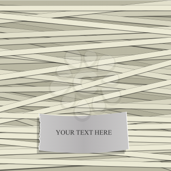 Stripe pattern with Label for Text. Vector illustration