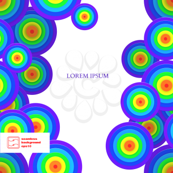 Abstract Colorful Seamless Circles Pattern. Vector illustration