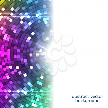 Abstract Colorful Disco Lights background. Vector illustration