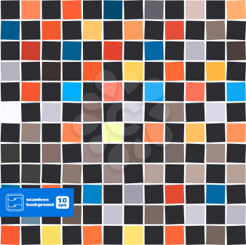 Abstract Colorful Squares Seamless Background. Vector illustration