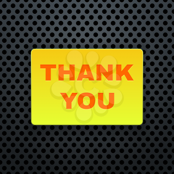 Thank You Banner. Grill Seamless Background. Vector illustration