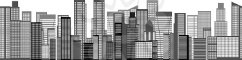 Abstract Skyline City Scape background. Vector illustration