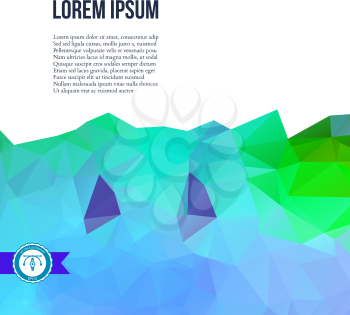 Abstract Colorful Triangles Background for Business Presentation. Vector illustration