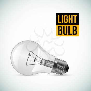 Light Bulb isolated on white. Vector illustration