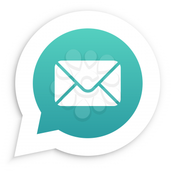 Mail Envelope in speech bubble icon Vector illustration