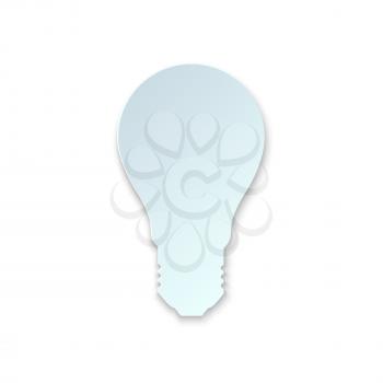 Abstract Paper Light Bulb Isolated on White Background Vector illustration