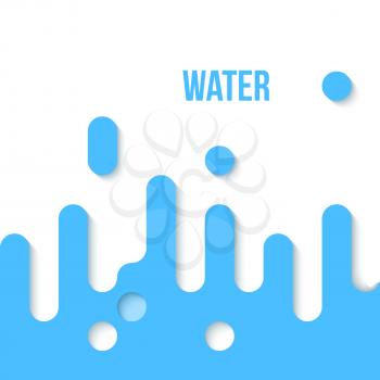 Abstract Colorful Flat Design Water Vector Illustration