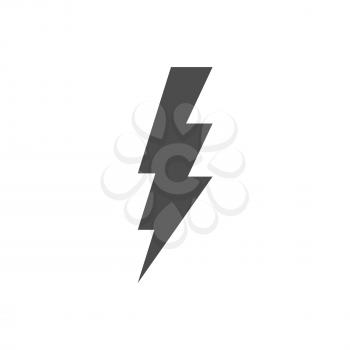 Electric bolt icon isolated on white background, Vector illustration.