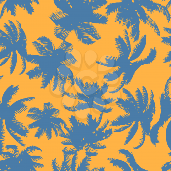 Colorful Palm Tree Seamless Pattern. Vector illustration