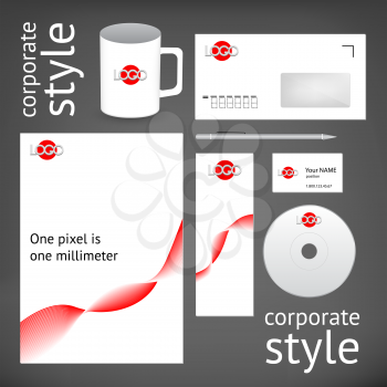 Corporate style portfolio template with dark background