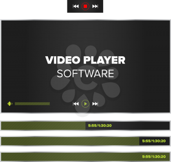 user interface for video software with progress bars