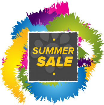 Summer sale banner with abstract background template