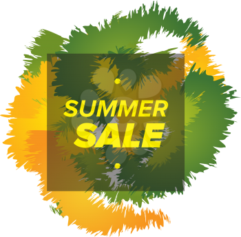 Summer sale banner with abstract background template