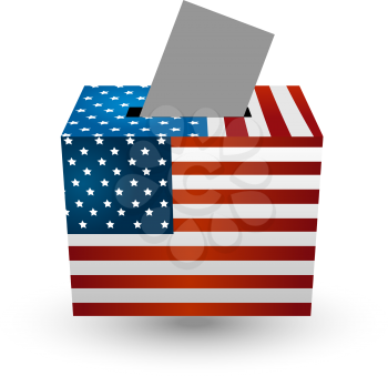 Vote for election with american usa flag concept