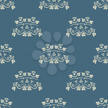 Seamless vintage pattern on a color background