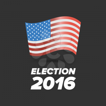 United States Election Vote Badge with shabow on black background